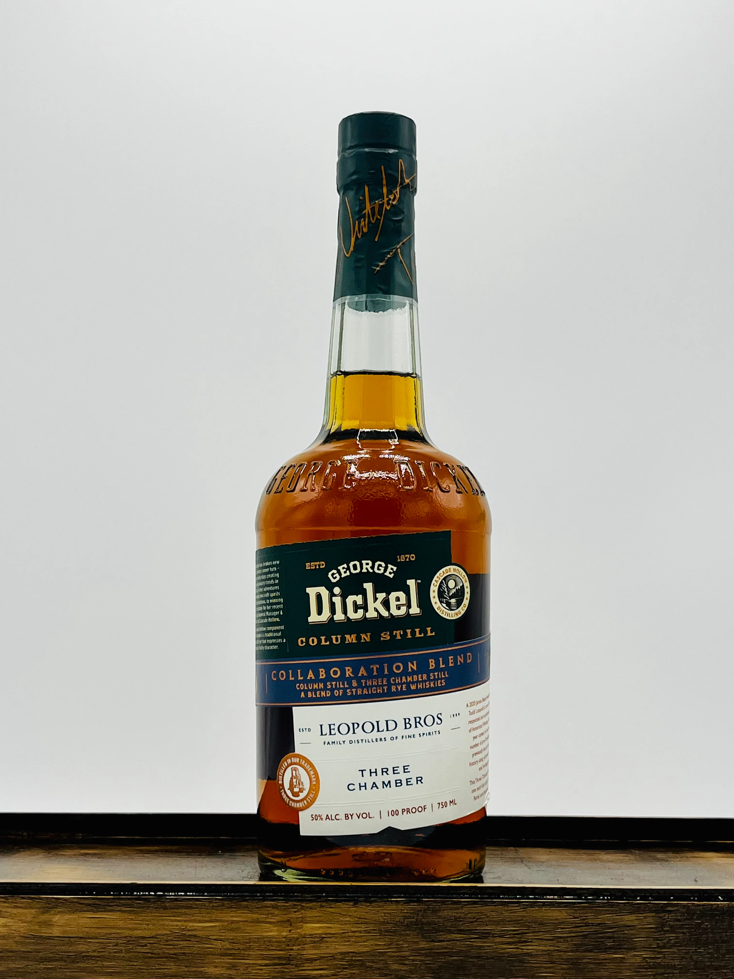 George Dickel & Leopold Bros Collaboration 'Three Chamber' 100 Proof Rye Whisky