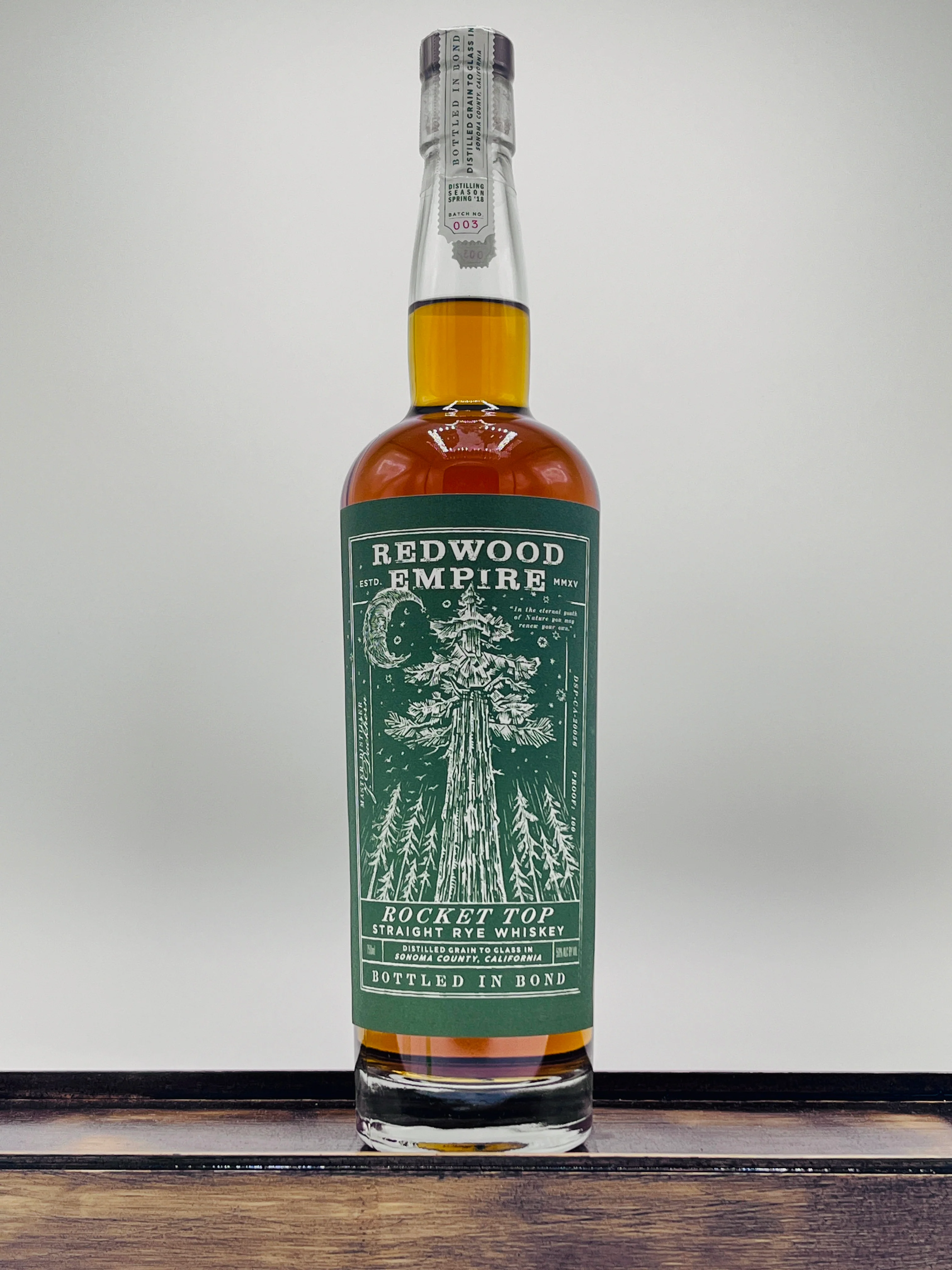 Redwood Empire Rocket Top Bottled in Bond Rye Whiskey